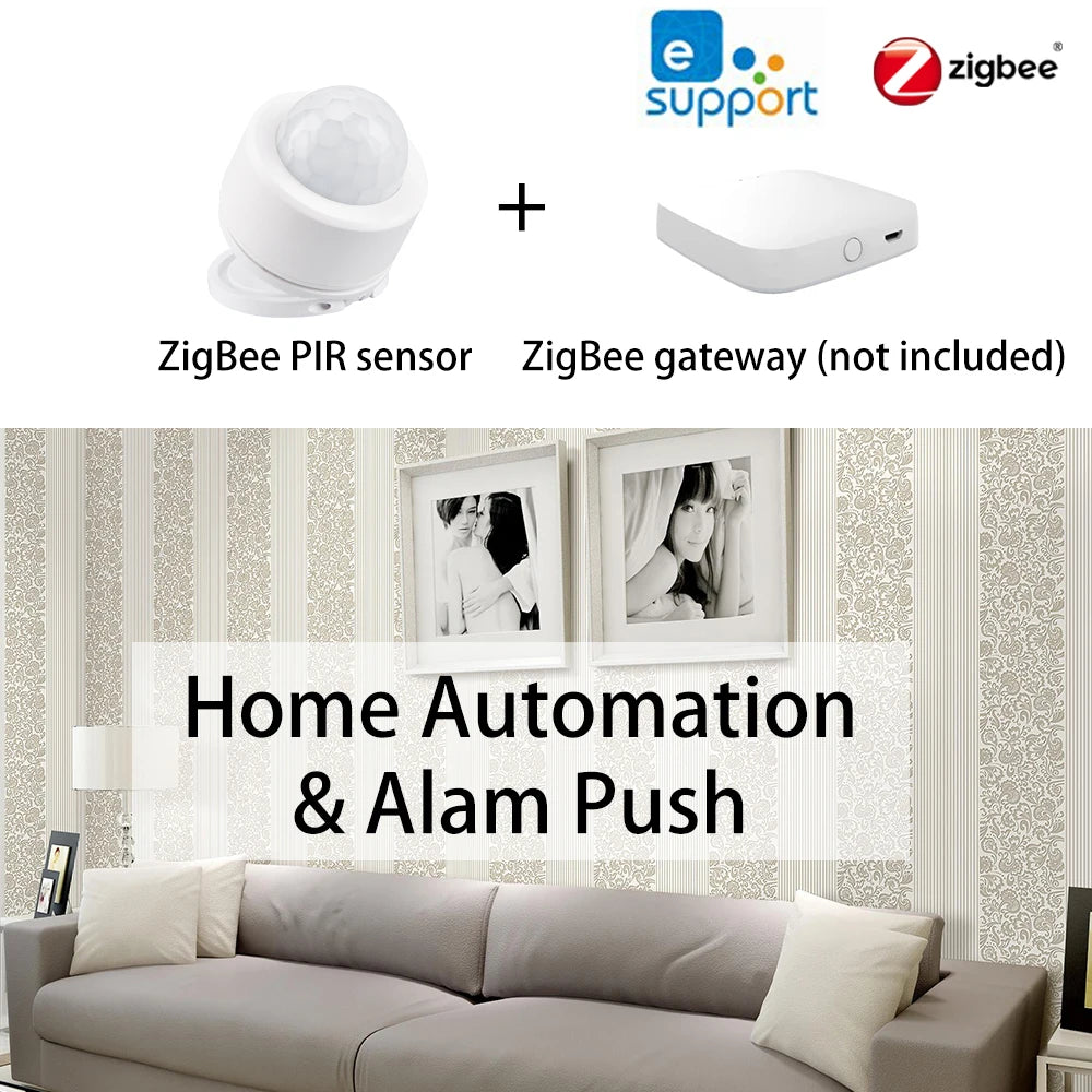 eWeLink ZigBee3.0 Motion Sensor PIR IR Automation Human Body Infrared Detector Wireless Security Mini Tuya SmartLife Home Alexa Zpaxo