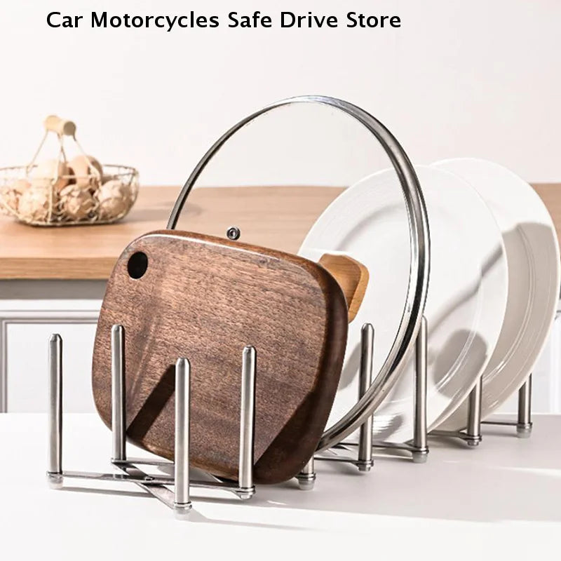 Retractable Storage Rack Space Saving Pot Lid Holder Space-saving