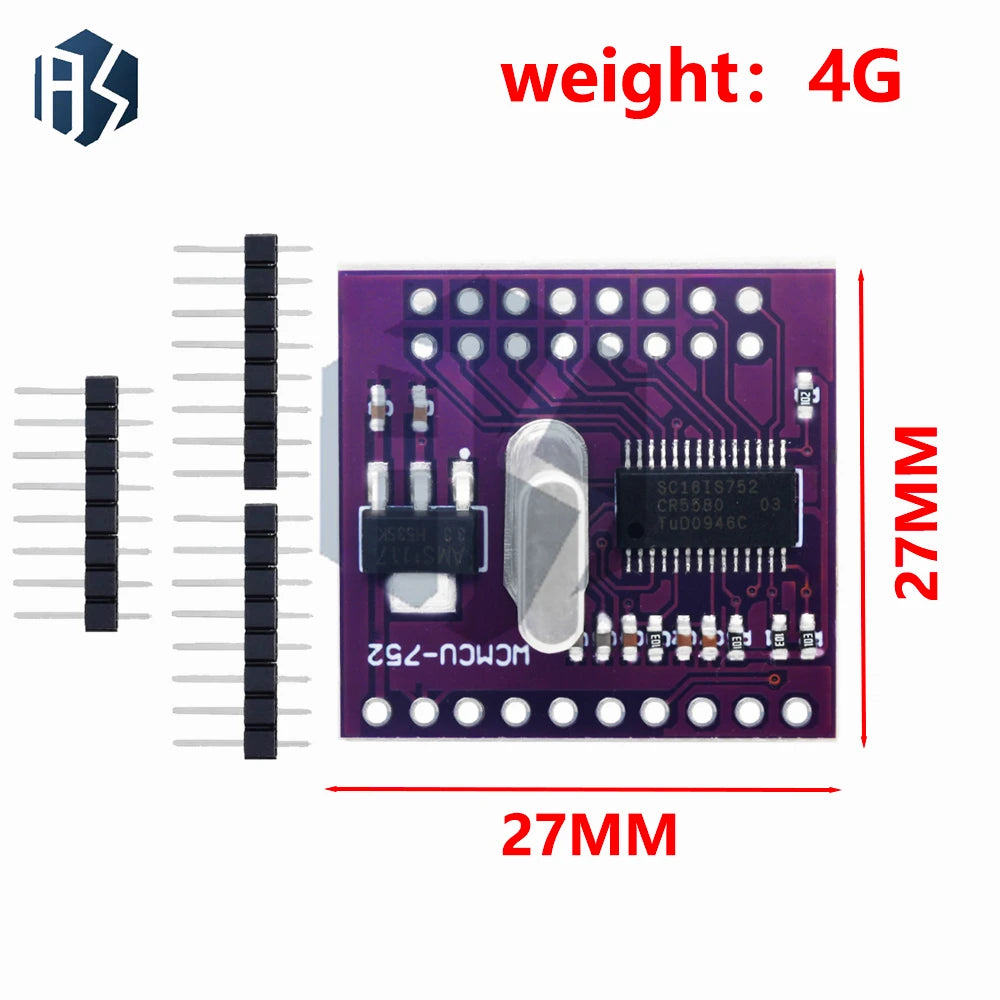 SC16IS752 Dual UART Expansion Board 2.5V/3.3V I2C SPI Interface Serial Converter Module for Arduino Zpaxo