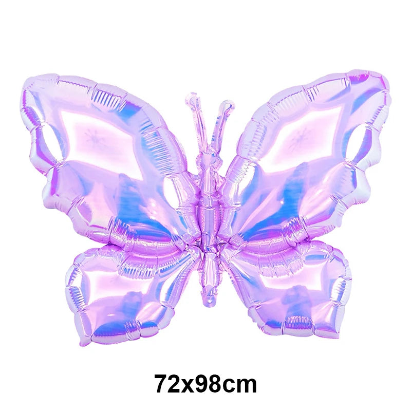 Large Butterfly Aluminum Foil Balloons Helium Air Globos Birthday Zpaxo VIOLET/紫罗兰 Other