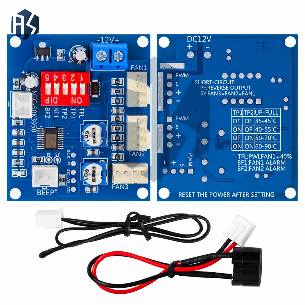 DC 12V 5A PWM CPU Fan Temperature Control Speed Controller Module Zpaxo