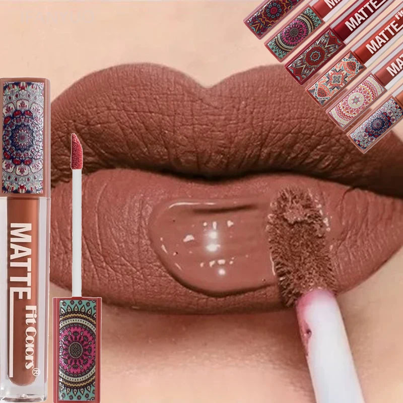 6Colors Matte Lipstick Waterproof Velvet Texture Liquid Lip Gloss