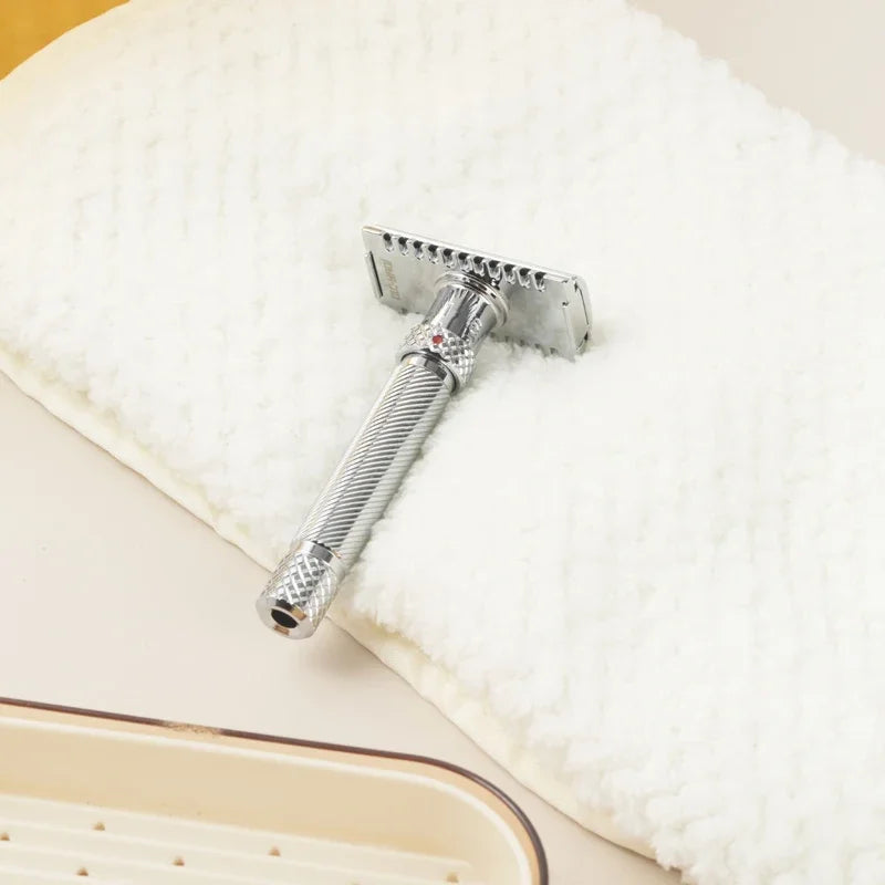 Yaqi Final Cut OC Adjustable Safety Razor – Chrome | 6 Settings Adjustable Safety Razor Zpaxo