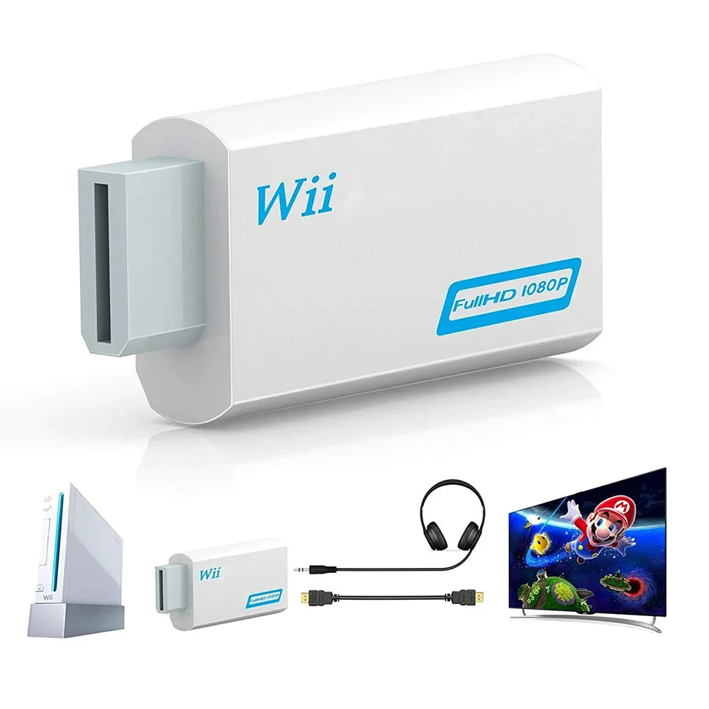 Wii HDMI-Compatible Converter 1080P Full HD Adapter Connector Video Zpaxo