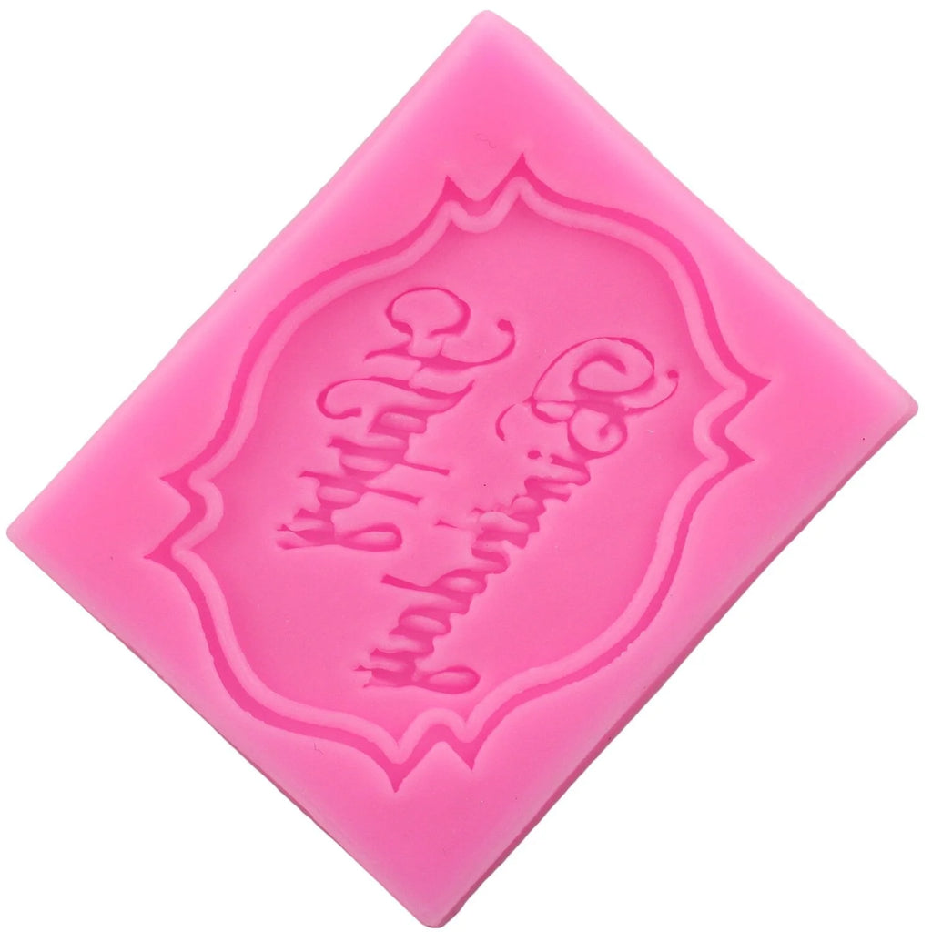 Candy Clay Chocolate Gumpaste Mould Happy Birthday Letter Form Silicone Mold DIY Cupcake Topper Fondant Cake Decorating Tools Zpaxo