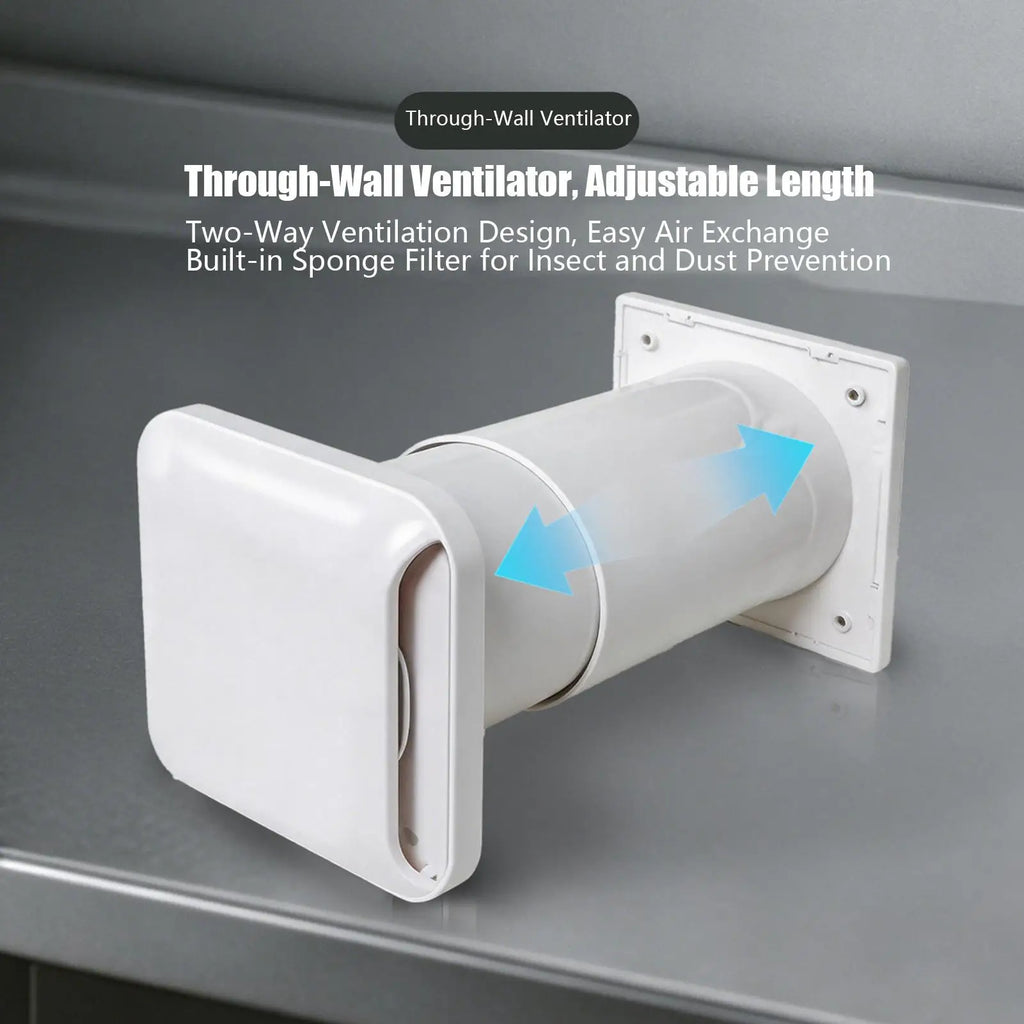 Adjustable Wall Vent Kit Through Wall Exhaust Intake Set Airflow Ventilation Kit T With Rainproof Louvers And Air Filters Zpaxo