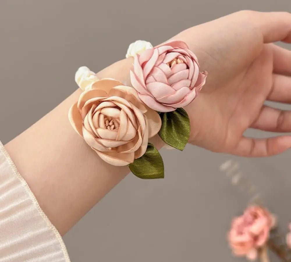 Flower Hair Scrunchies for Women – No-Slip Ponytail Holders