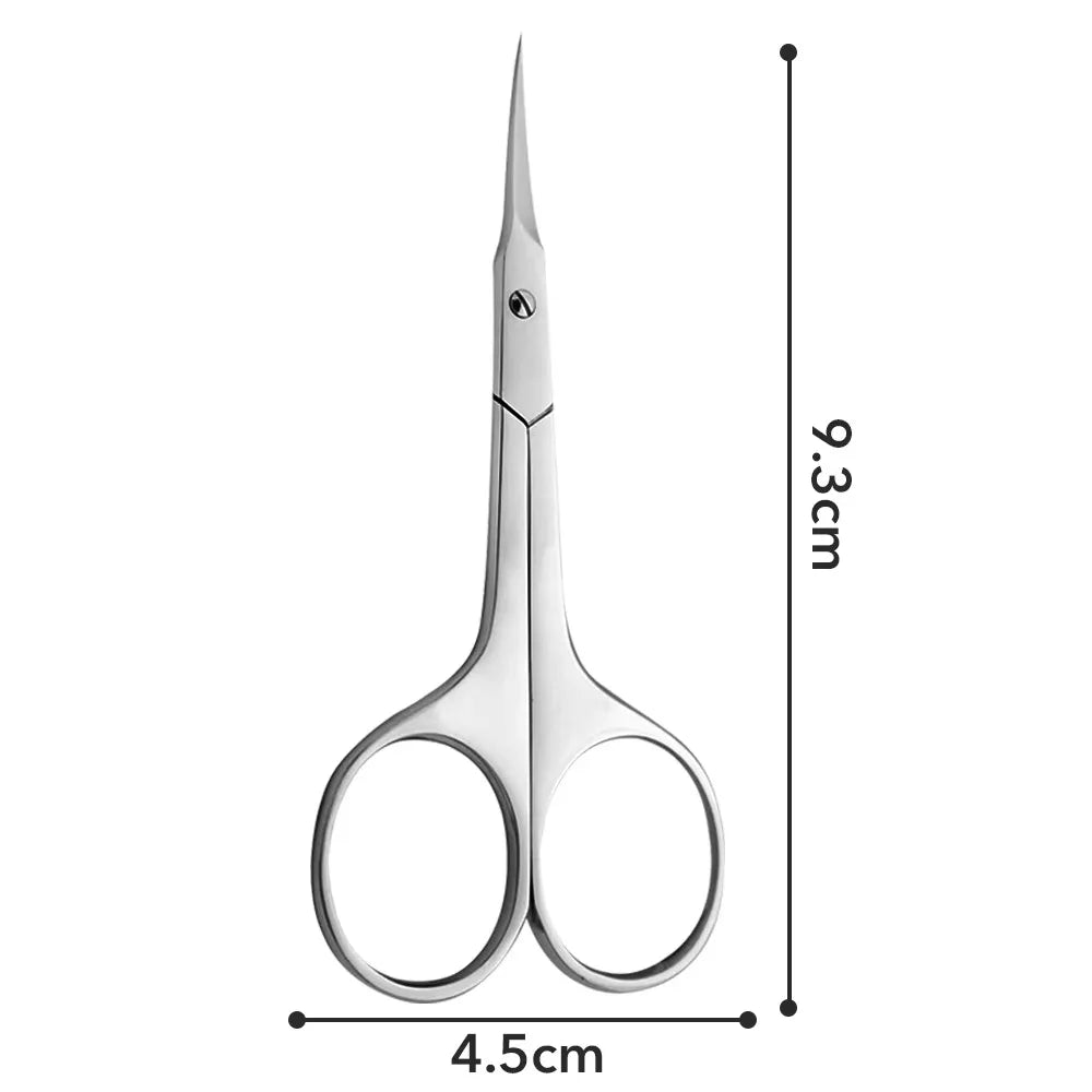 Professional Stainless Steel Cuticle Clipper Fine Curved Small Dead Zpaxo Silver