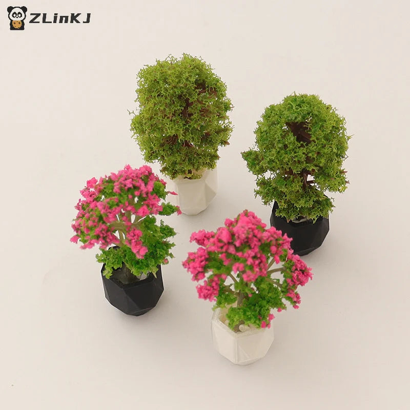 ▶1/12 Dollhouse Simulation Plant Potted Model Mini Home Decoration Dolls House Micro Garden Landscape Ornaments Zpaxo