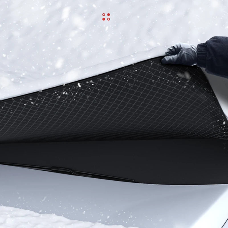 Magnetic Car Snow Cover Car Front Windscreen Cover Exterior Sunshade Snow Protection Snow Shield Half-Cover Windshield Cover Zpaxo