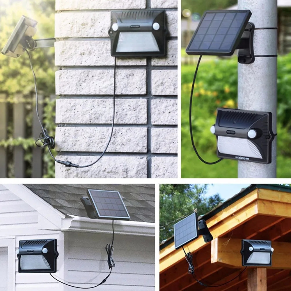 Solar LED Light Outdoor Split Dual Head Motion Sensor Garden RGB Wall Zpaxo