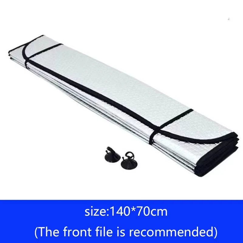 Car Sunshade Front Shield Sun Protection Heat Insulation Car Shield Windshield Plate Cover Front Rear Sun Shade UV Portection Zpaxo 140x70cm
