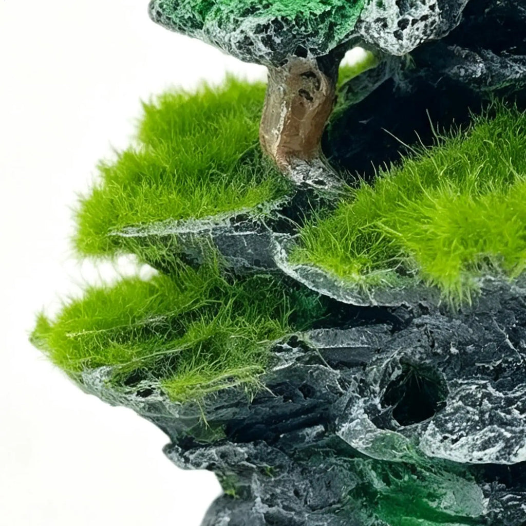 Aquarium Decor Resin Realistic Landscaping Anti-slip Mountain View
