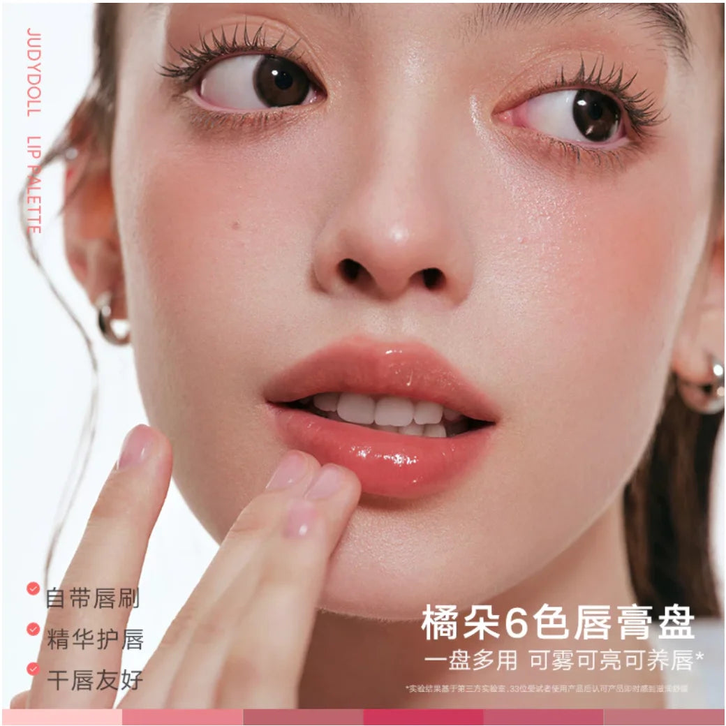 Judydoll Six Lipstick Palette Matte Velvet Cream Multi Purpose Paste Zpaxo