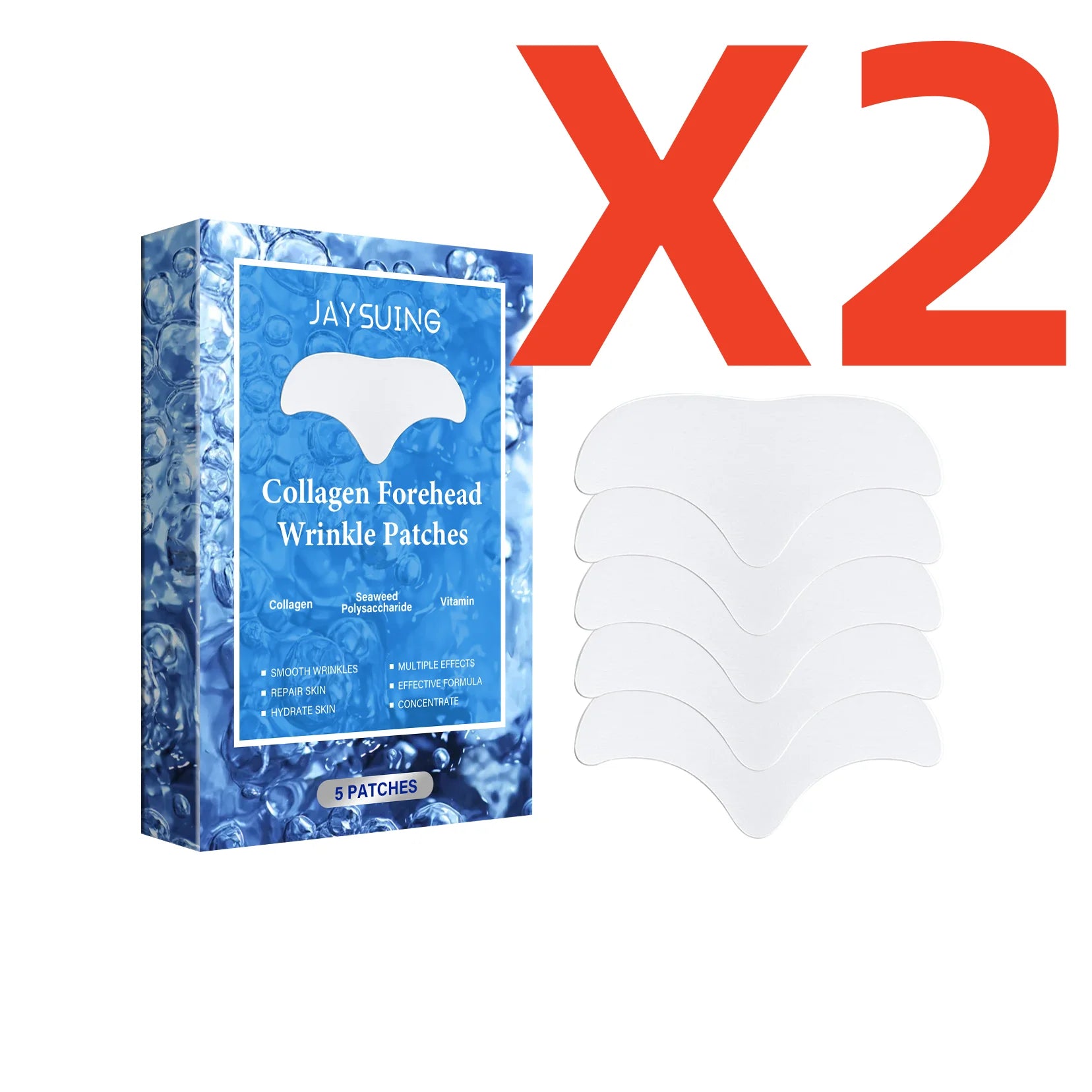 Collagen Anti-Wrinkle Forehead Patch – Frown Line Remover Forehead Wrinkle Patch Zpaxo 10 patches Boxed