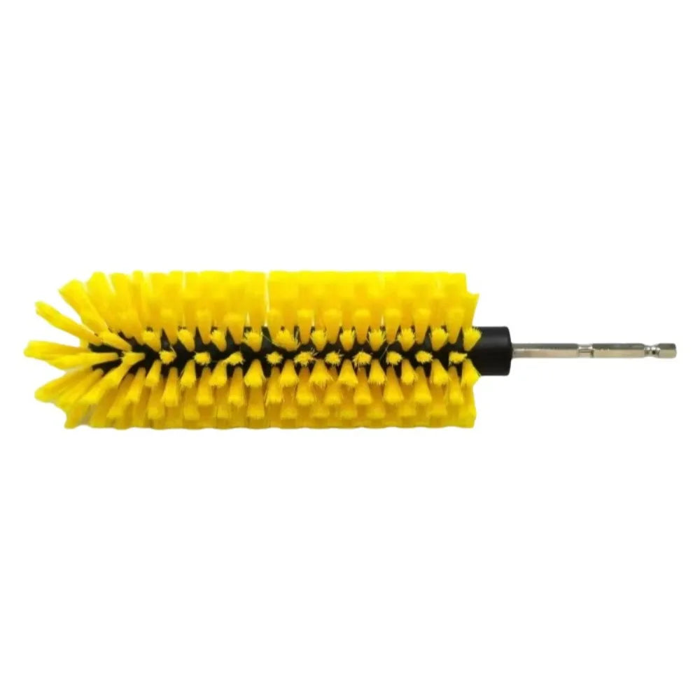 High-density Bristles Drill Brush No Scratches Round Bristle Wheel Zpaxo Yellow