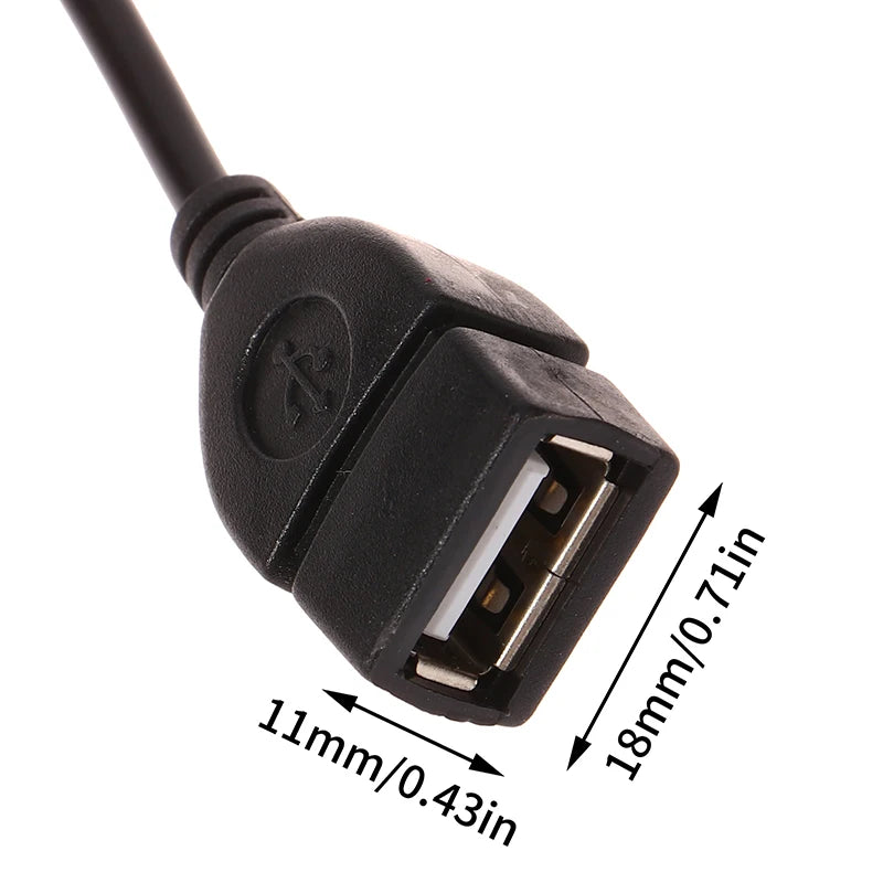 Black Car AUX Audio Cable USB Electronics Play Music Headphone
