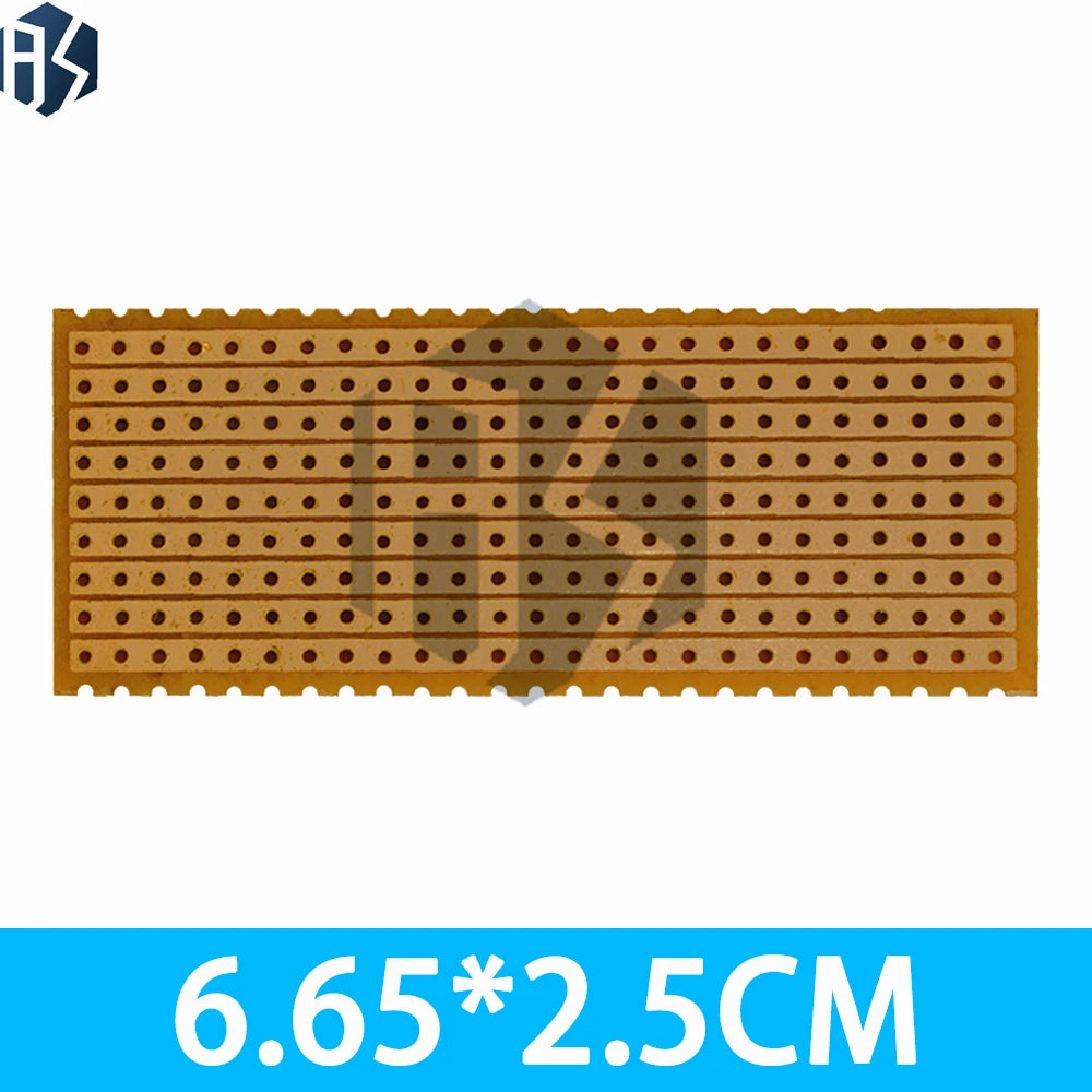 Universal Matrix Prototype PCB Board 25x64mm 2 5x6 Single-row Zpaxo