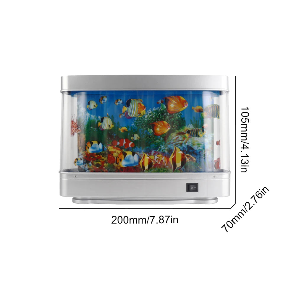LED Artificial Aquarium Night Light Moving Fish Tropical Sensory Lamp Zpaxo OA