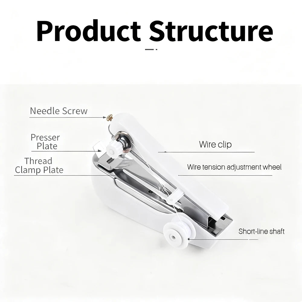 Portable Handheld Mini Sewing Machine – Manual DIY Stitch Tool