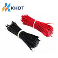 Double-headed tinned 5/0.8 wire Fine wire 100MM welded wire Connection wire Jumper Black and red 50 each pack 1 bundle Zpaxo Default Title