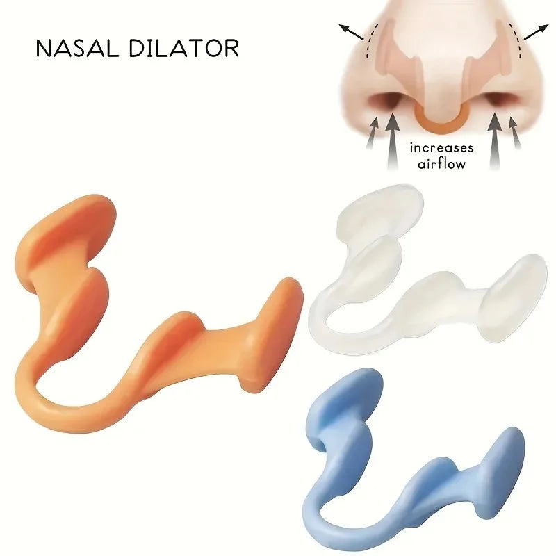 Anti-snoring Nose Clip Silicone Breathing Aid Swimmers Sleep Nasal