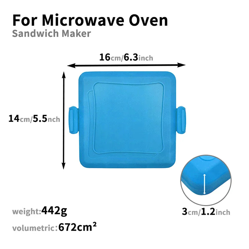 Multifunctional Silicone Baking Pan With Butter Knife Quick Heating Microwave Oven Toaster Sandwich Plate For Kitchen 1PC Zpaxo