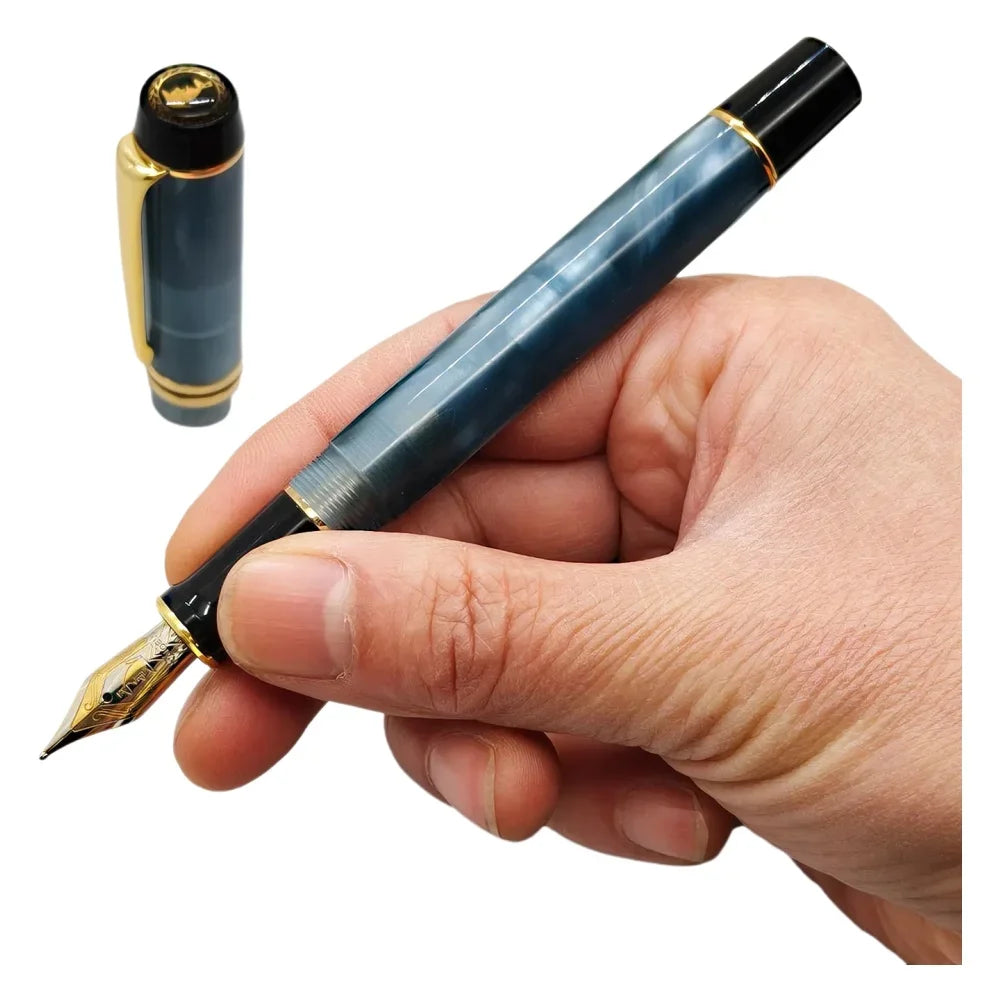 2025 New Kaigelu 316 Acrylic Resin Fountain Pen Fine Nib Blue Transparent Marbled Ink Pen Writing Gift for Students Office Busin Zpaxo