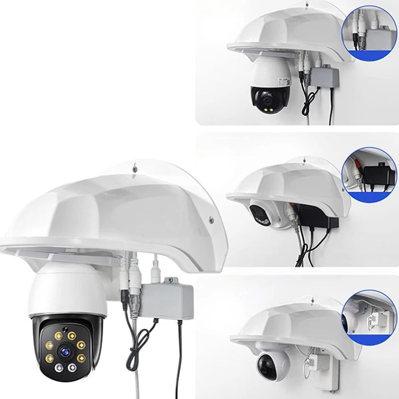 Protective Covers Shield Wall Waterproof Rainproof Cover Turret Dome Cameras Protection Box Security Camera Protection Case Zpaxo