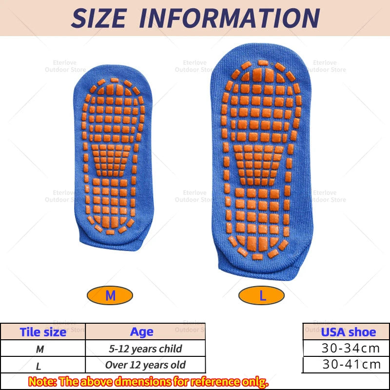 Indoor Yoga Pilates Trampoline Women's Socks Adult/Children Silicone Non Slip Cotton Socks Floor Foot Massage Ankle Socks Zpaxo
