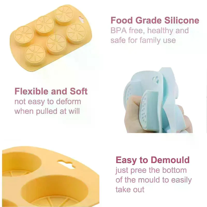 Watermelon Strawberry Lemon Shaped Silicone Mold DIY Flexible Easy Release Fondant Chocolate Gummy Pudding Molds Zpaxo
