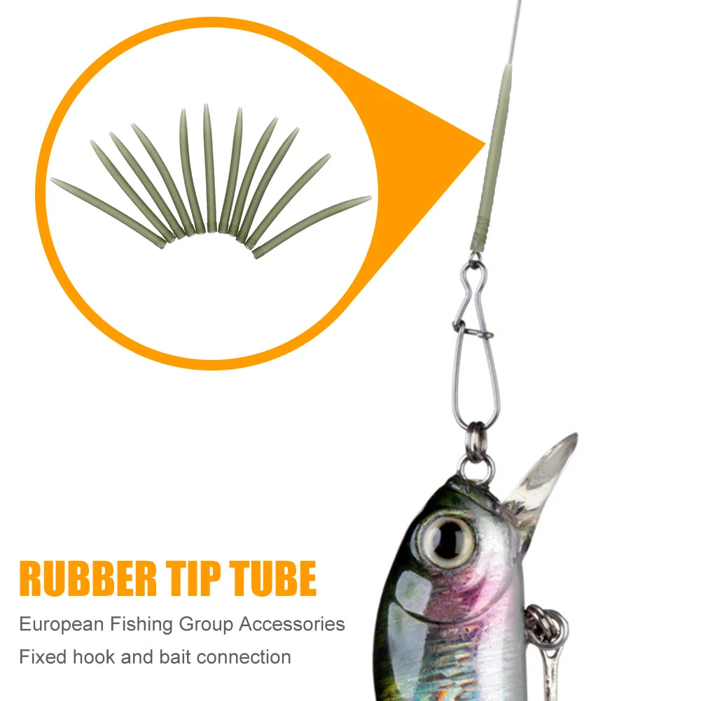 20- Carp Fishing Anti Tangle Sleeves Connect Hook Terminal Tackle