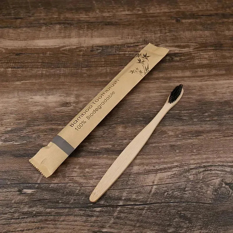 Bamboo Toothbrush Set – Soft Eco-Friendly Kids & Adult Brushes
