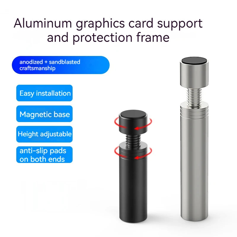 VC-16 Graphics Card GPU Holder Vertical Telescopic Rotating Stand Magnetic Adjustable Bracket Video Card Holder For Desktop PC Zpaxo