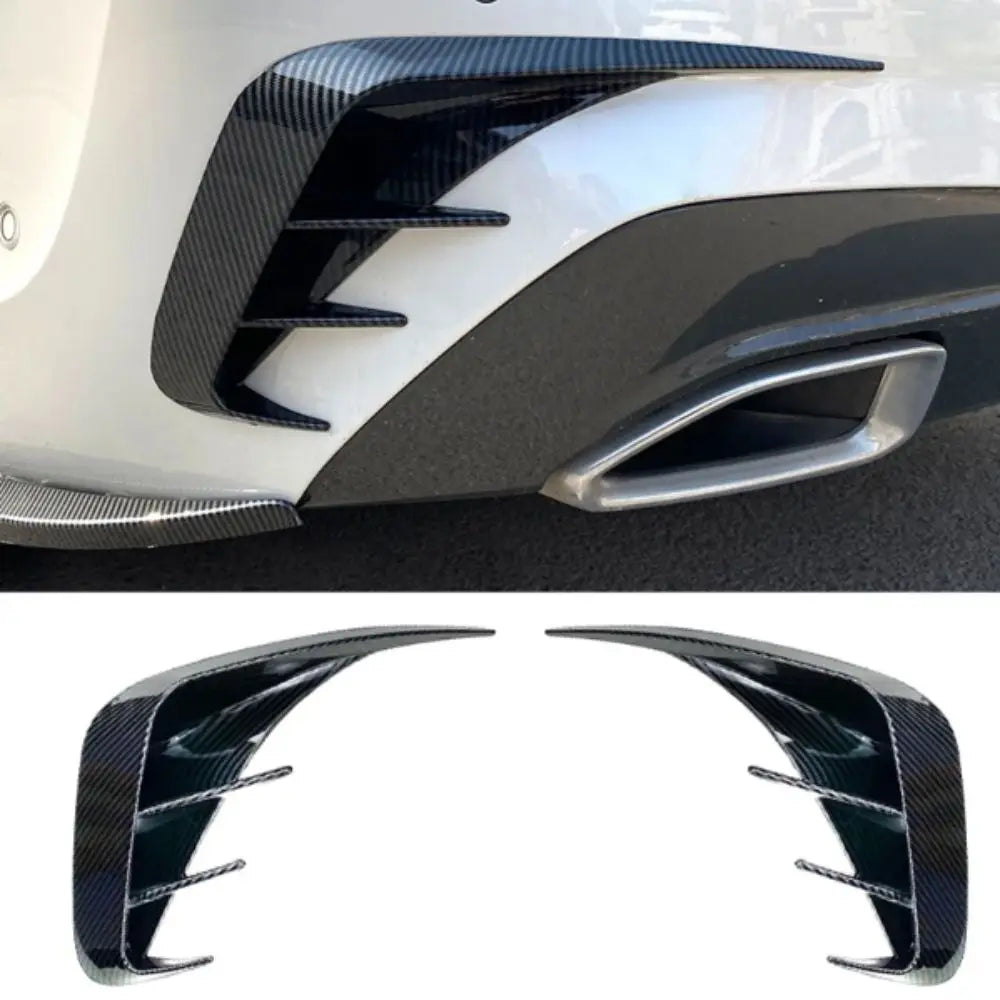 Accessories Gloss Black Rear Bumper Splitter Lower Grille Frame Fog Zpaxo
