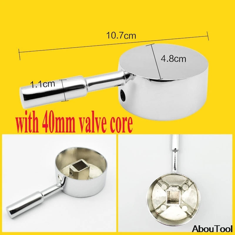 Bathroom Replacement Faucet Handle Chrome Plated Taps Accessories Zpaxo 40 mm style 1