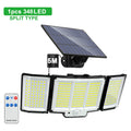 Solar Outdoor Motion Sensor Lights 348/328 LED Security Flood Wall Lamp Remote Control 270° IP65 Waterproof Outdoor Lighting Zpaxo 348LED-Split 1PCS