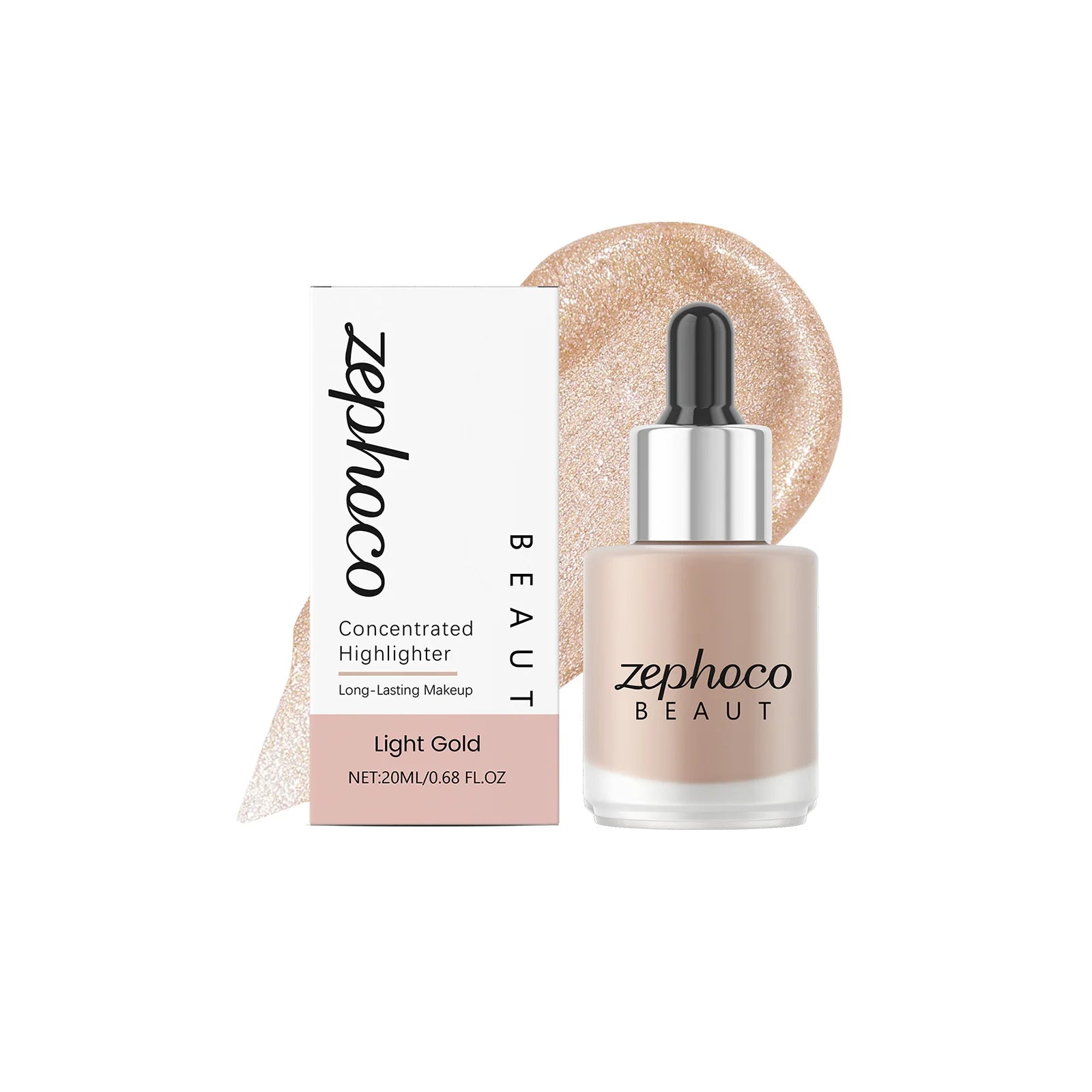 Concentrated Highlighter Liquid Enhance Skin Radiance Refined Makeup Effect Easy Application Suitable Daily Facial Makeup Zpaxo Light Gold