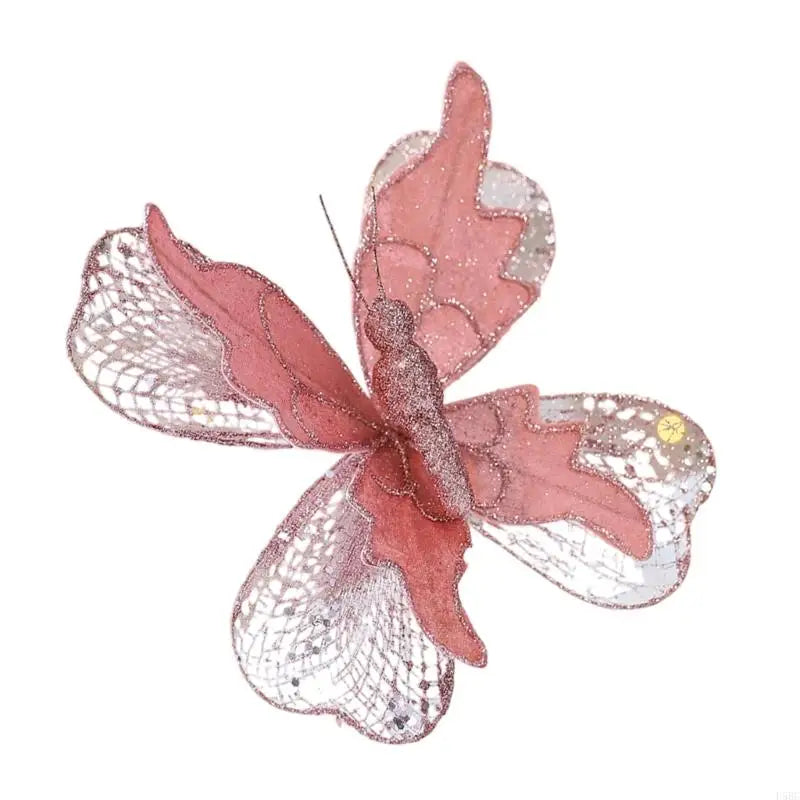 Christmas Decoration Butterfly Shimmering Mesh Tree Embellishment
