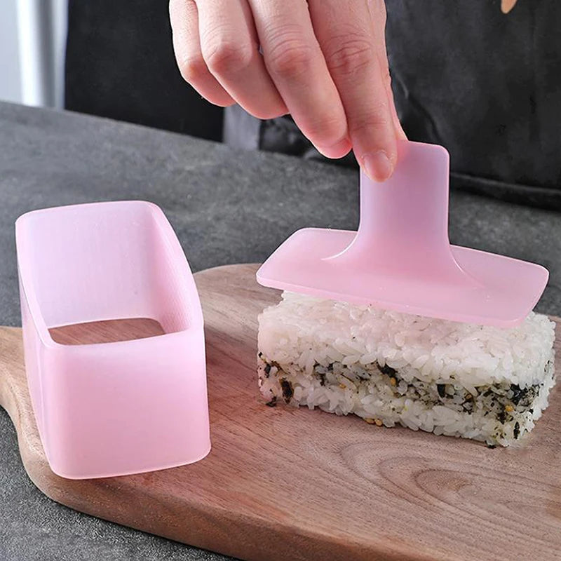1Set DIY Sushi Mold Maker New Food Press Non Stick Rectangular Sushi Kit Japanese Tools Kitchen Bento Onigiri Rice Ball Set Zpaxo