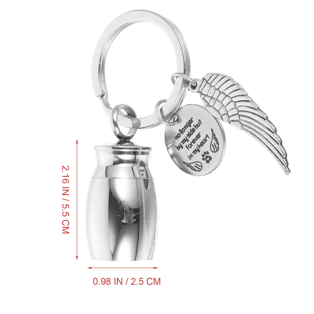 Urn Keychain Pet Ashes Stainless Steel Titanium Pendant Memorial