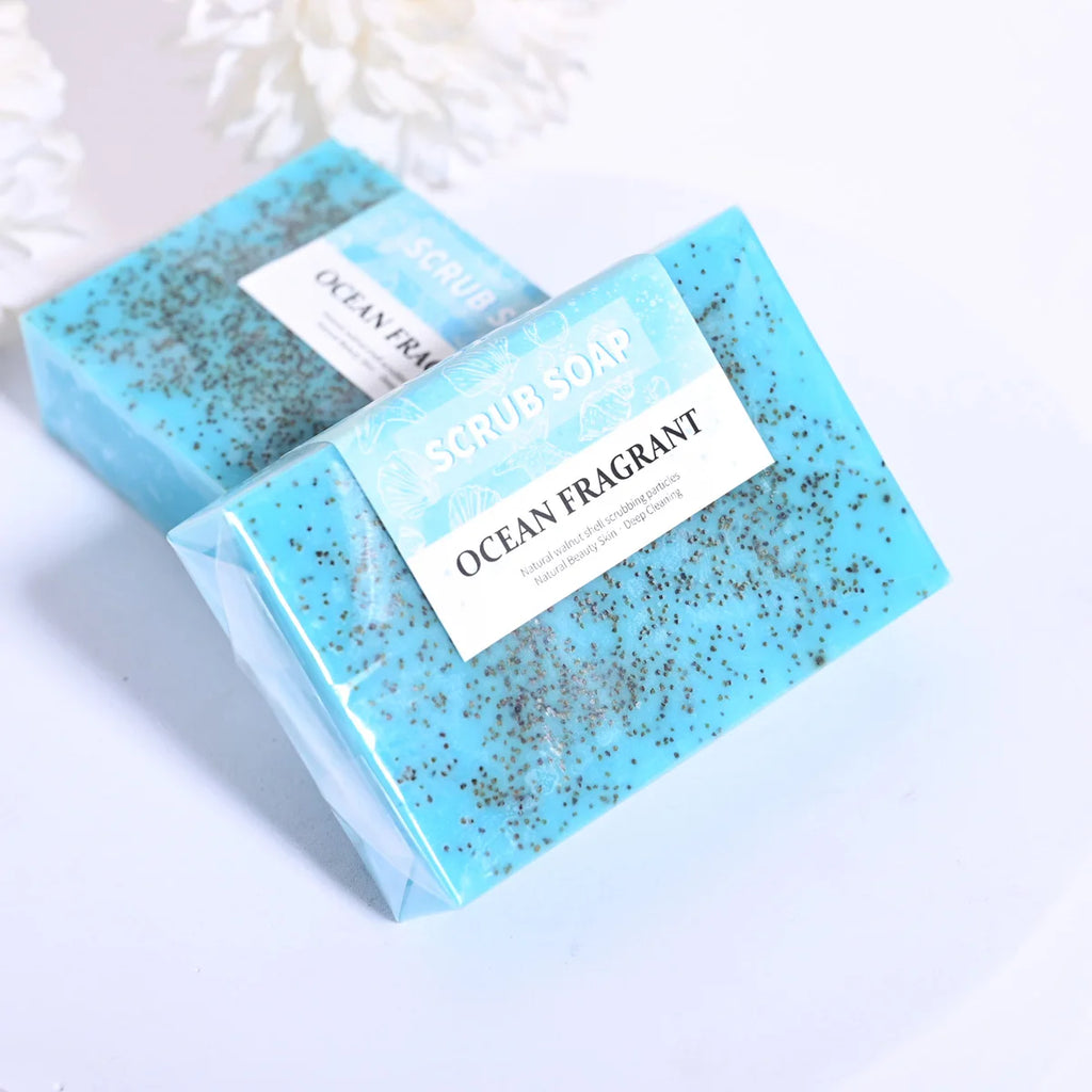 M+100g Natural Handmade Sea Salt Whitening Scrub Soap for Cleaning and Polishing - Dual Use Exfoliating Agent for Face/body Zpaxo