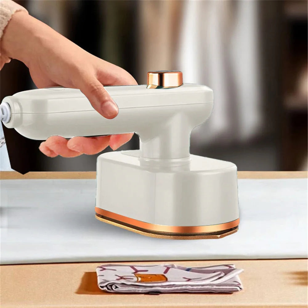 Portable Handheld Mini Garment Steamer Electric Foldable Steam Iron for Clothes Home Travel Wet/Dry Ironing Machine Zpaxo White-US