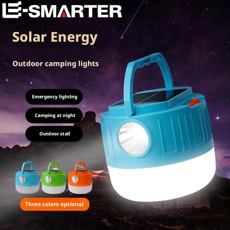 ESMARTER Solar LED Camping Lantern & 2-in-1 Flashlight ST100