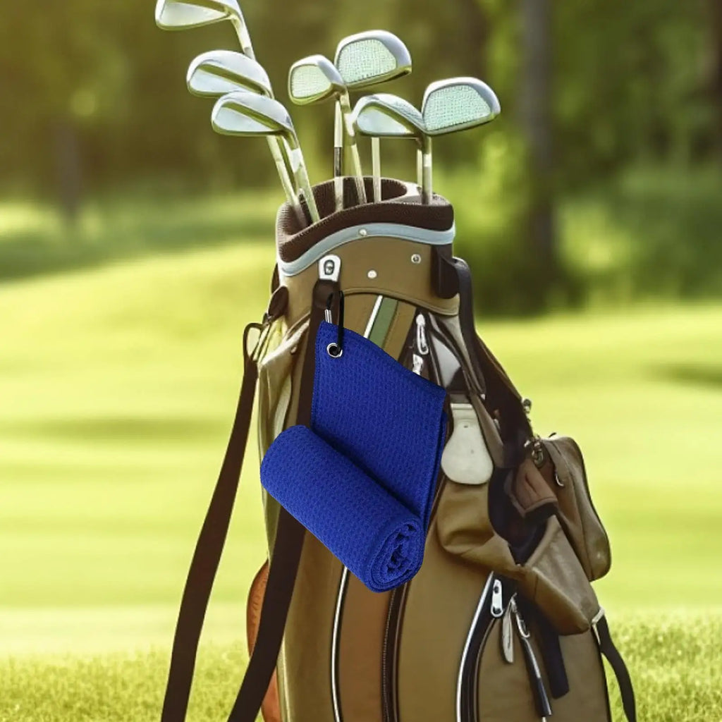 30x30cm Golf Towel Wipe Club Bag Cleaning Cloth Waffle Pattern Rag