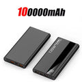 500000mAh High Capacity Power Bank 120W Super Fast Charging Power Bank Portable Battery Charger For iPhone Samsung Huawei Zpaxo Black 100000mAh Above 100000mAh