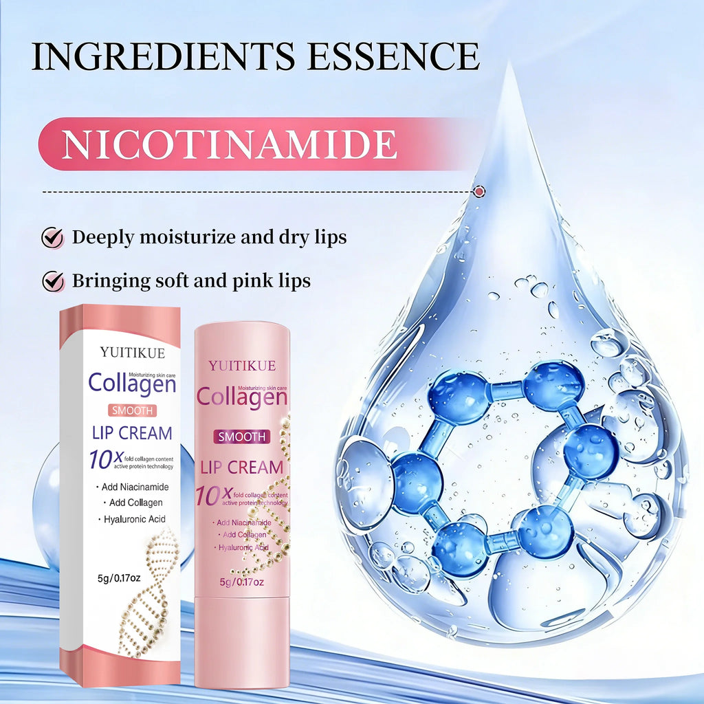 10X Collagen Lip Cream – Hyaluronic Acid & Niacinamide Lip Balm Lip Treatment Cream Zpaxo