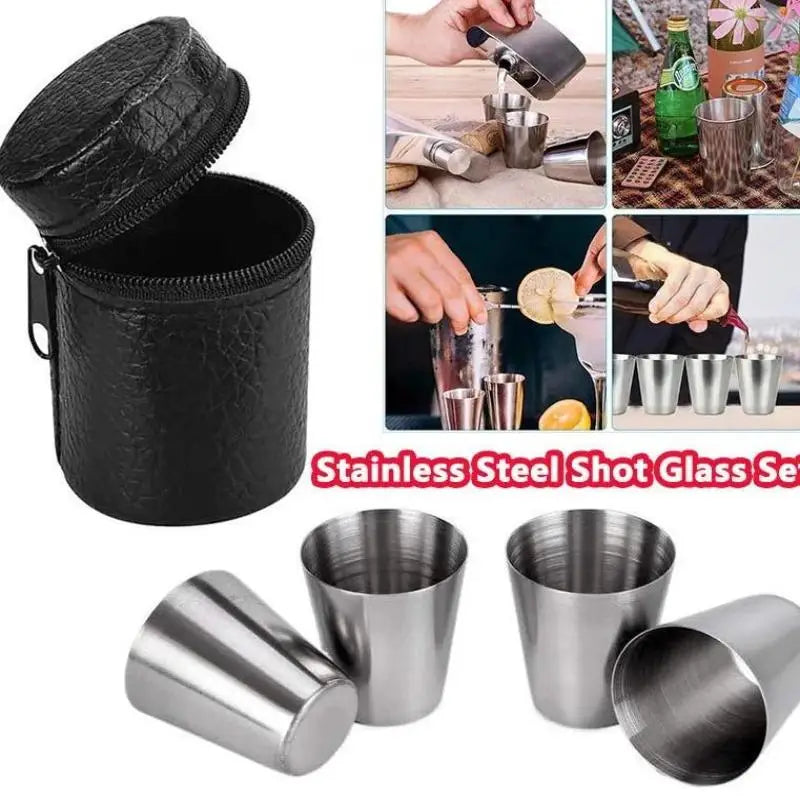 Stainless Steel Glass Outdoor Small Glasses Travel Picnic Cup 30 70 Zpaxo