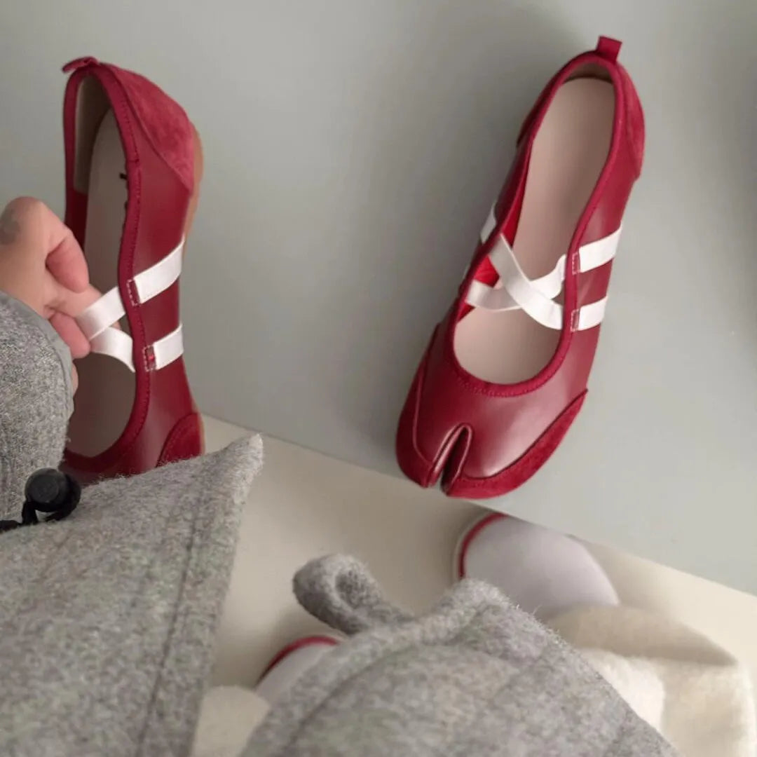 Flat Shoes for Women's Spring Autumn Leisure 2025 New Tabi Shoes Ballet Shoes Mary Jane Women's loafers women ladies Zpaxo
