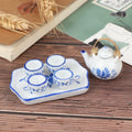 ▶1Set 1:12 Dollhouse Miniature Ceramics Teapot Tea Set Mini Ceramic Kungfu Tea Set Kettle Cup Tableware Model Kitchen Decor Toys Zpaxo Style08 - 6PCS
